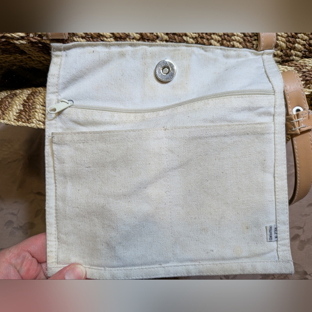 Nine West Straw Tote Bag, Used - Picture 8 of 9